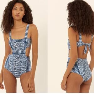 MARA HOFFMAN Garmentory $225 Cut Out Bandeau One Piece Swimsuit Listello XS NWOT